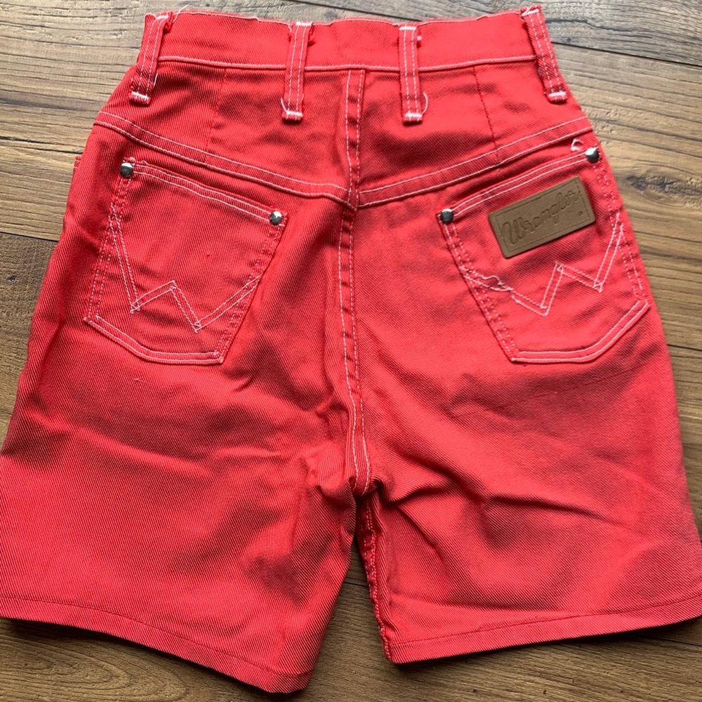 Vintage 1950s Wrangler Shorts Red High Waist - Picture 4 of 7